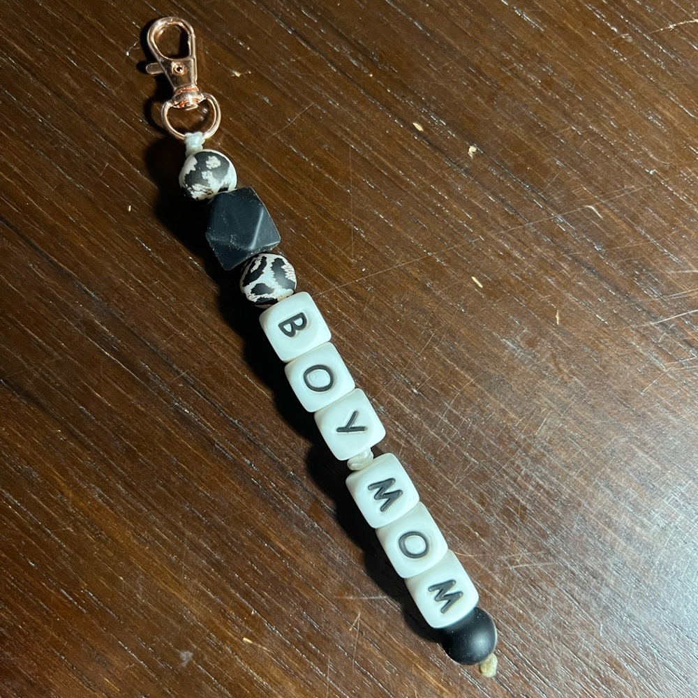 Handmade “Boy Mom” Keychain ✨